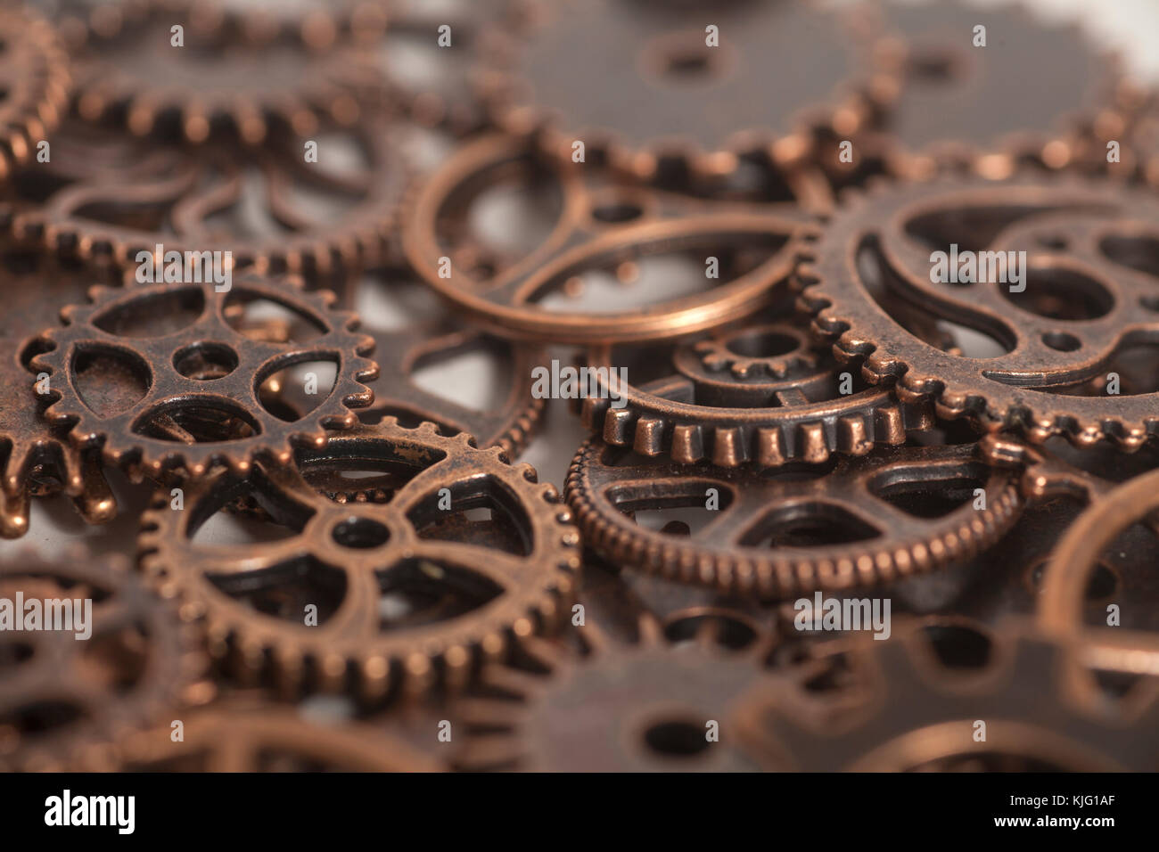 Metal gear wheels background Stock Photo