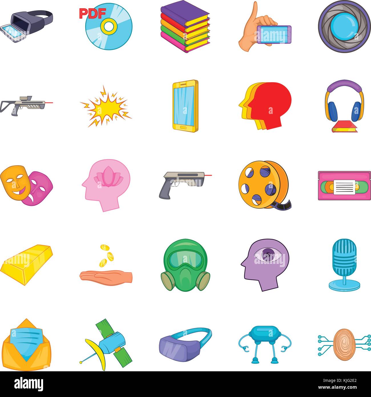 Video game icons set, cartoon style Stock Vector Image & Art - Alamy