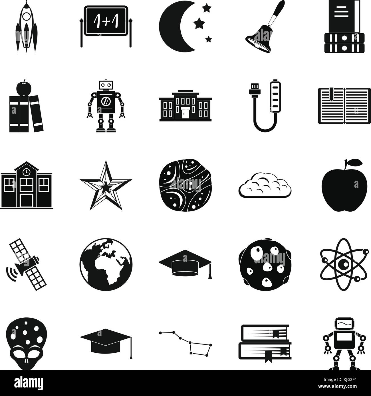 Space exploration icons set, simple style Stock Vector Image & Art - Alamy