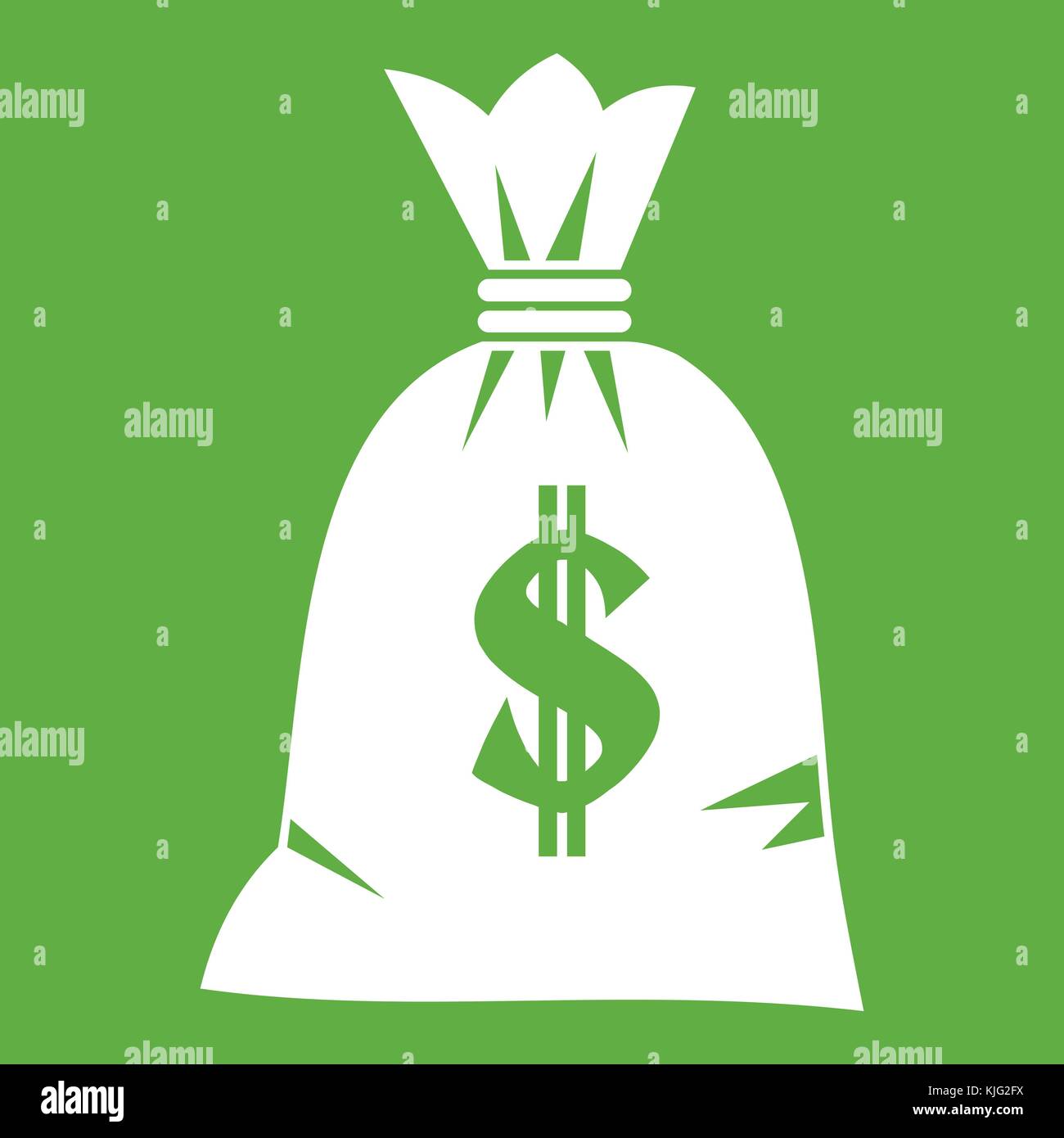 Money bag icon green Stock Vector Image & Art - Alamy