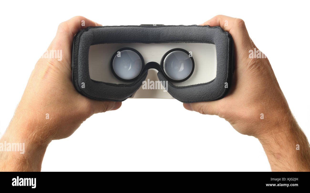 looking inside a vr or ar headset Stock Photo