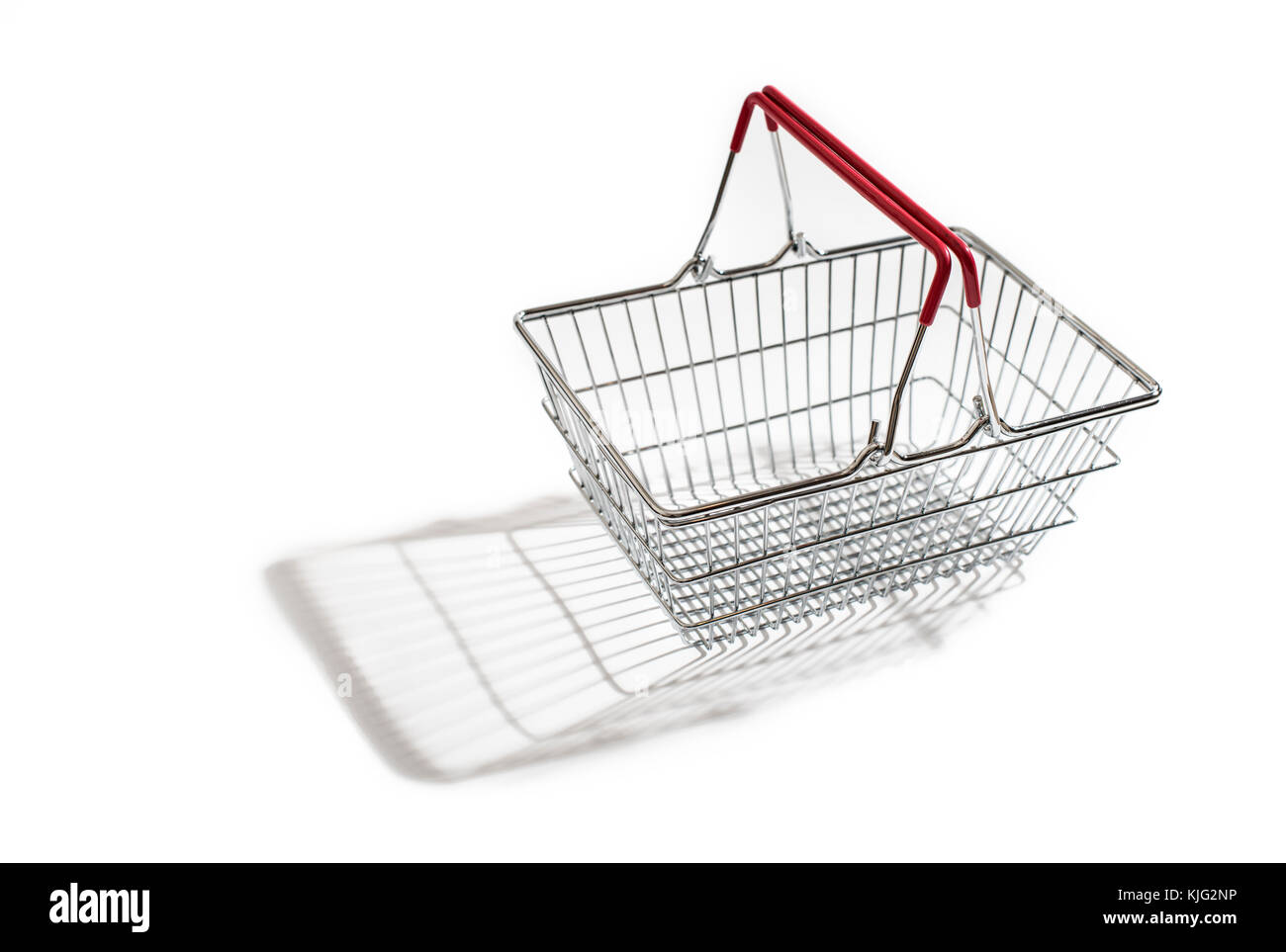 Shopping basket white isolated. Empty basket Stock Photo Alamy