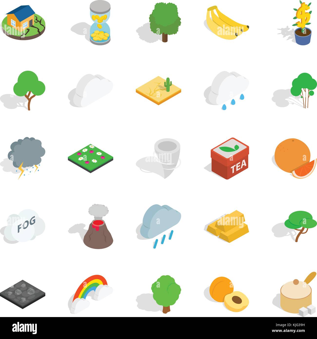 Mother nature icons set, isometric style Stock Vector Image & Art - Alamy