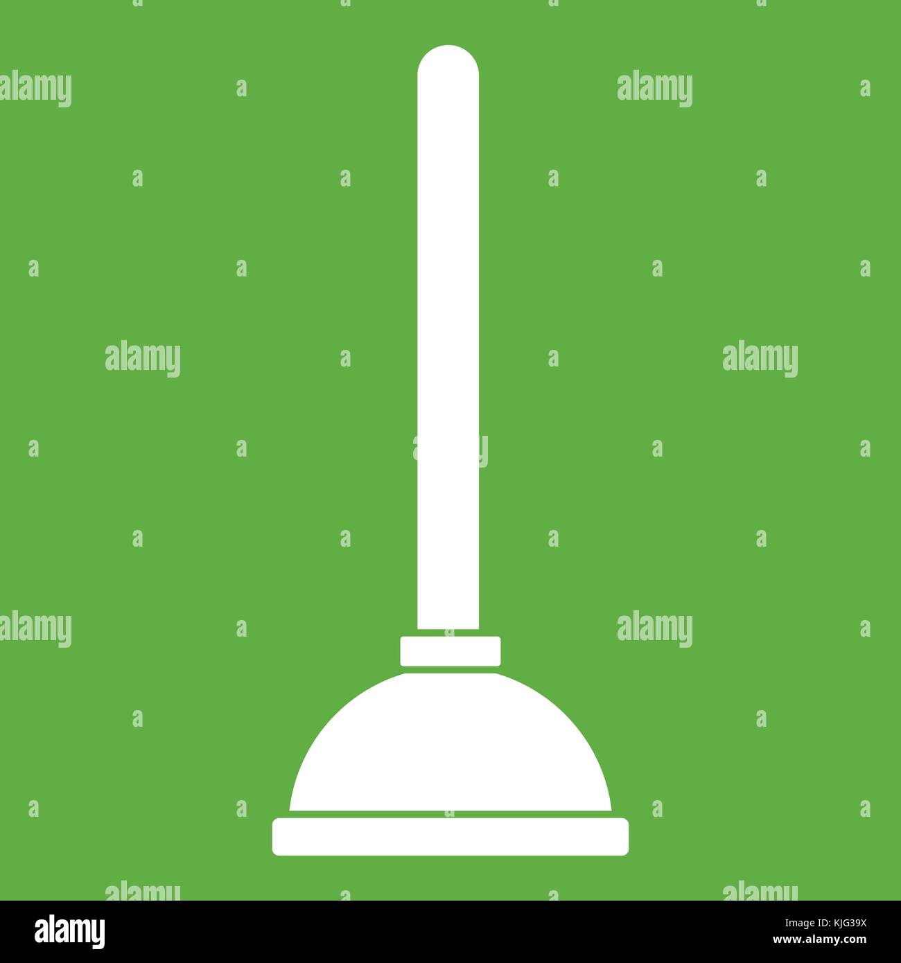 Toilet plunger icon green Stock Vector Image & Art Alamy