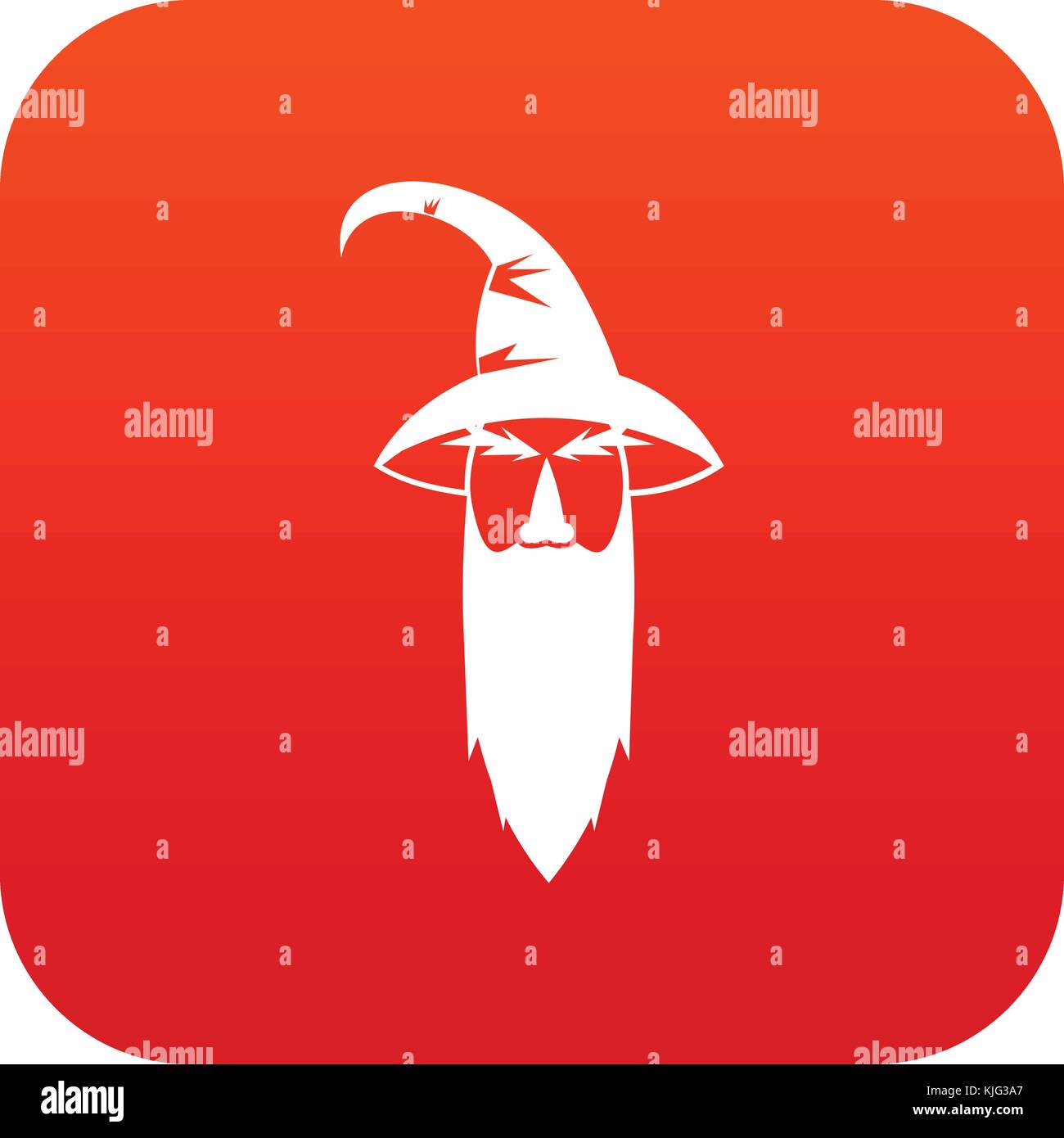 Wizard icon digital red Stock Vector