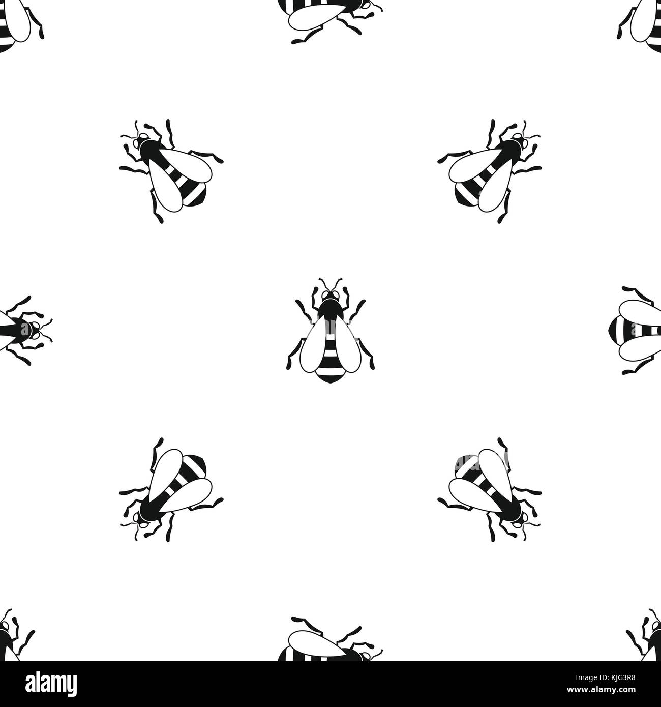 Bee pattern seamless black Stock Vector Image & Art - Alamy