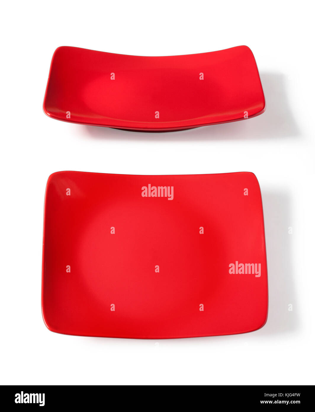 square red plate isolated ON WHITE BACKGROUND Stock Photo Alamy
