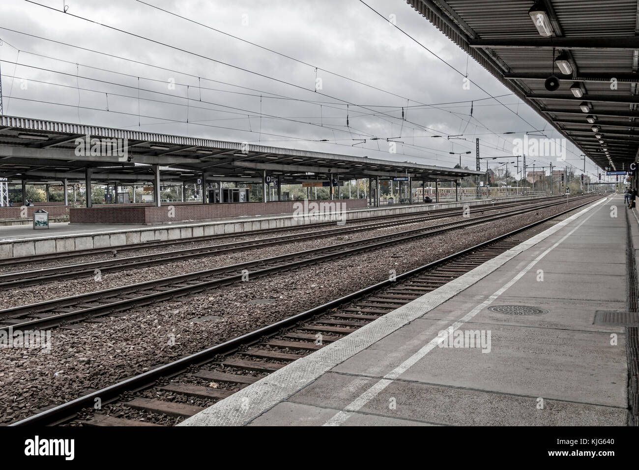 Schönefeld railway station on the outskirts of Berlin, Germany, EU. Stock Photo