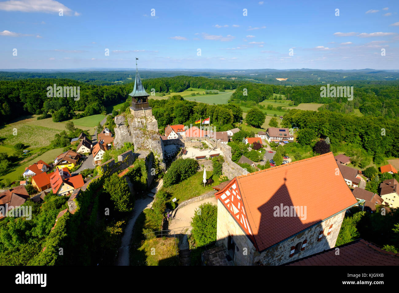 Burg Hohenstein, bei Kirchensittenbach, Hersbrucker Alb, Mittelfranken, Franken, Bayern, Deutschland Stock Photo