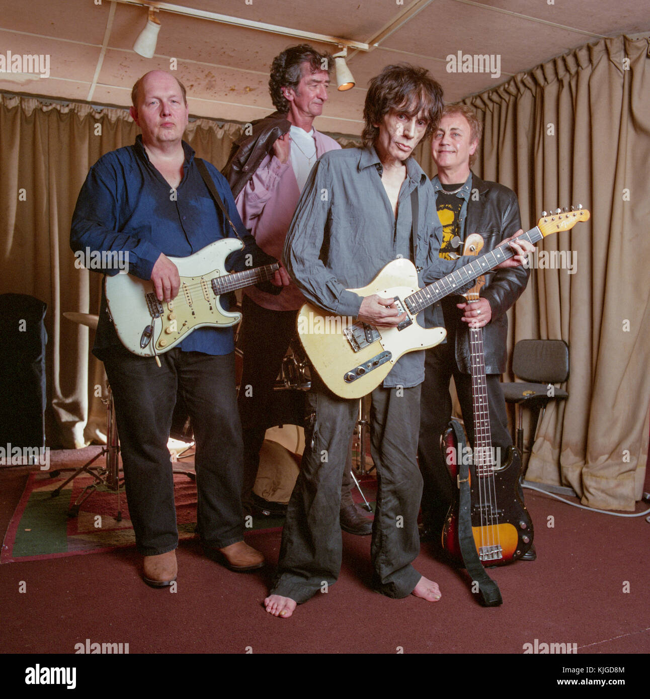 The Only Ones, An English rock band photographed in their rehearsal studios  after reforming in 2007, London, England, United Kingdom Stock Photo - Alamy