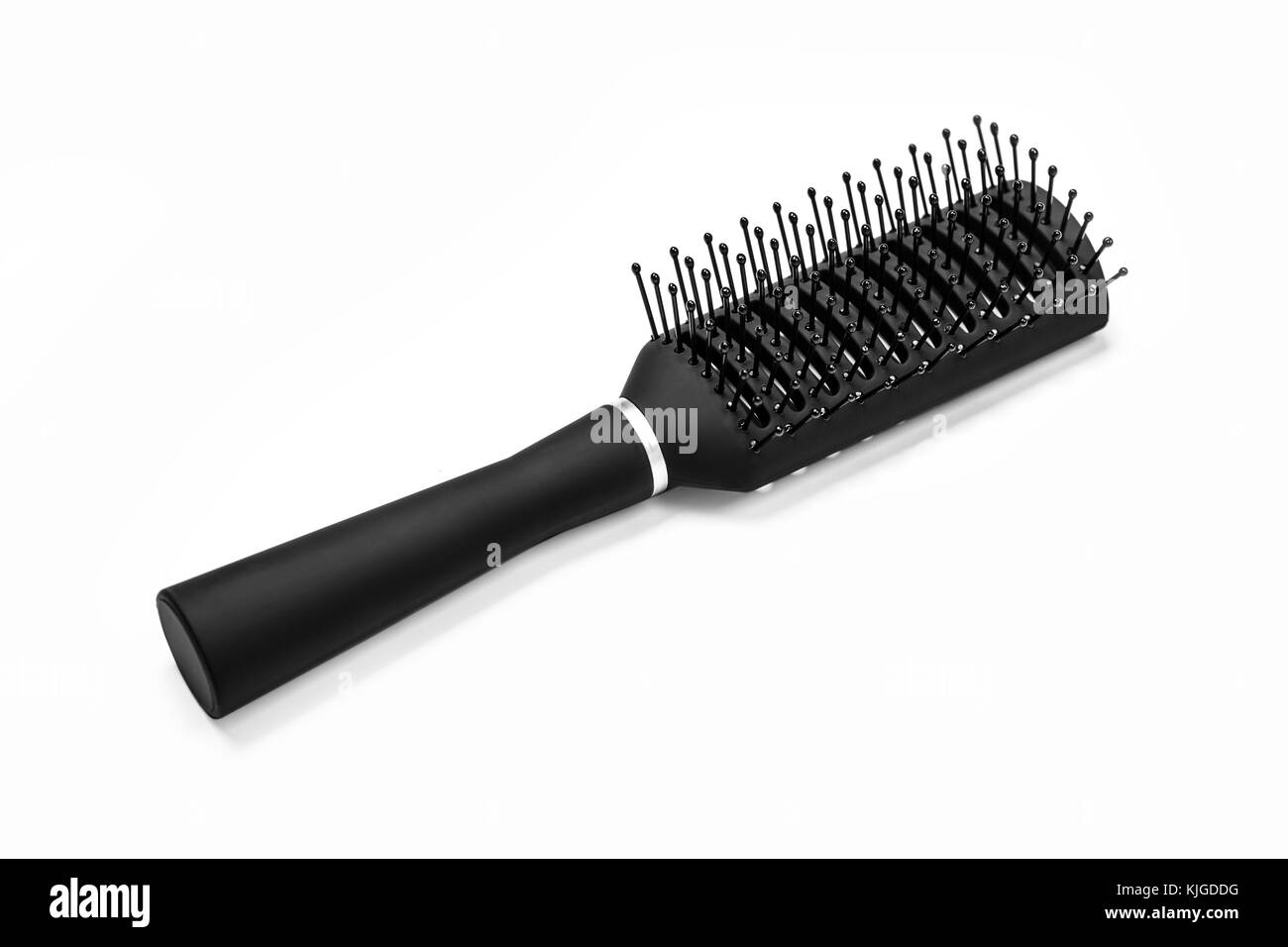 Single hair brush on a white background. Stock Photo
