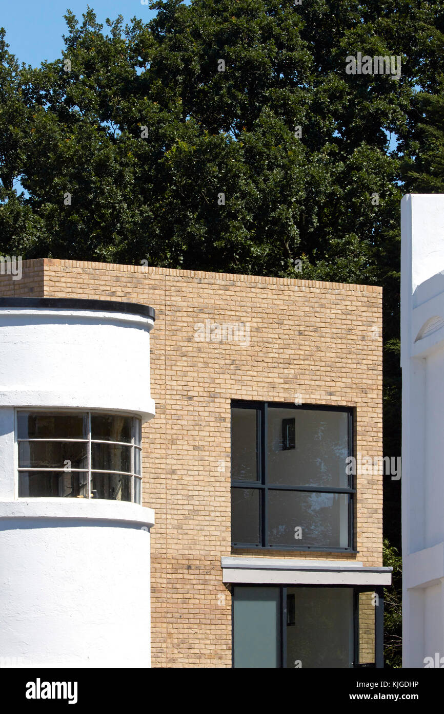 Detail shot juxtaposing old and new features. Walthamstow Stadium