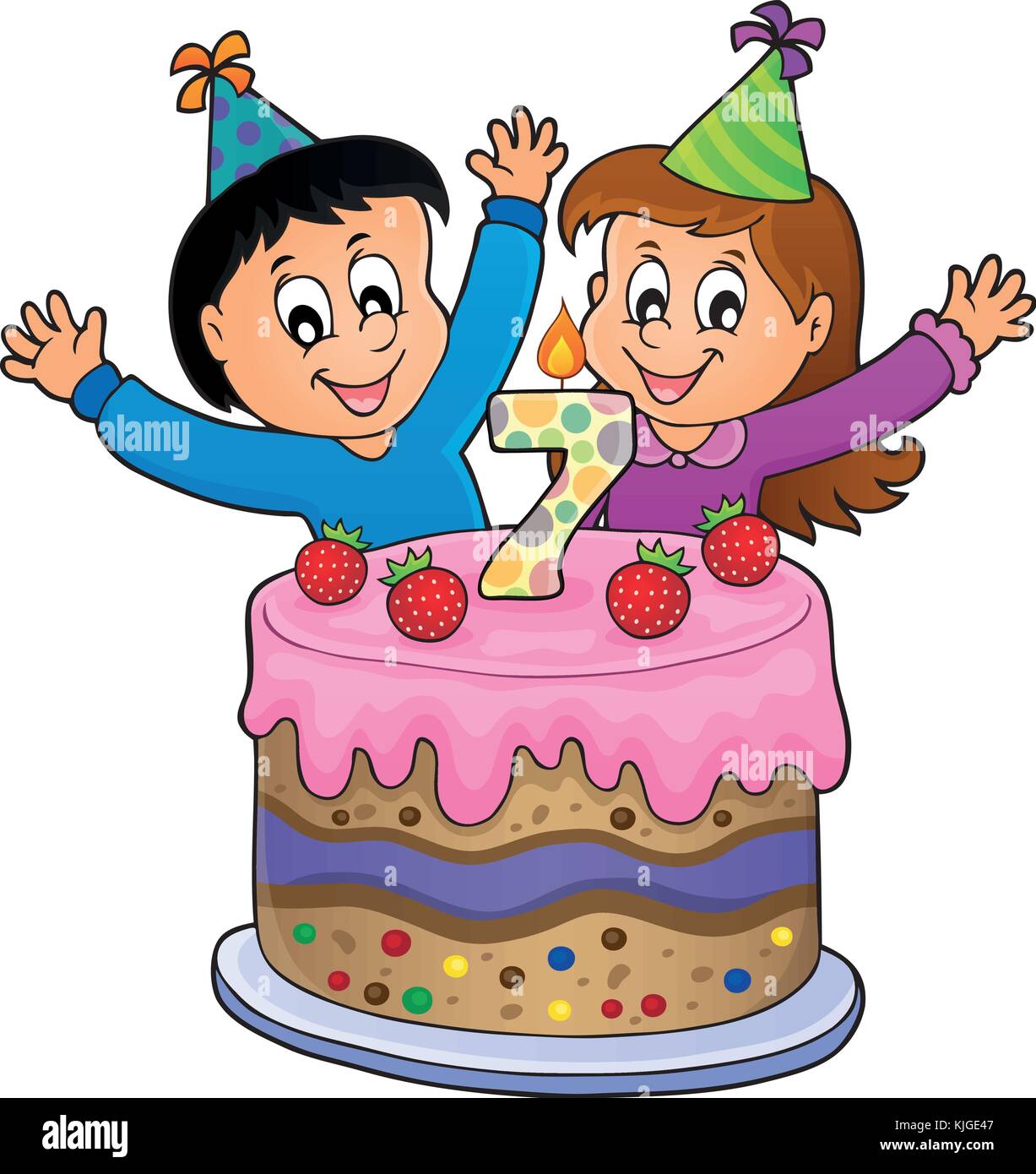 Download Happy birthday image for 7 years old - eps10 vector ...