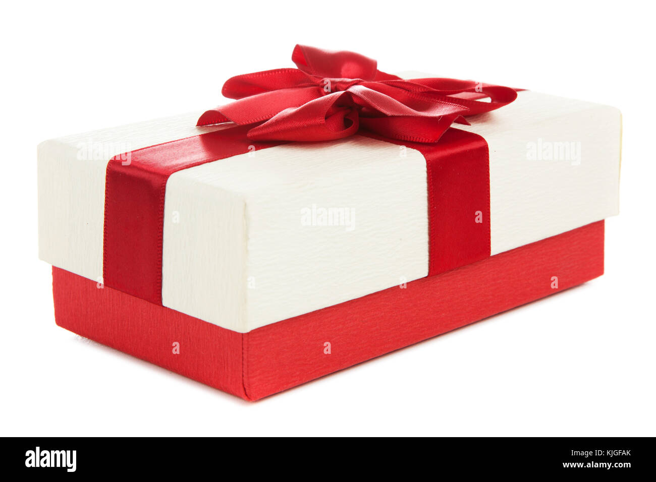 Gift box on white background Stock Photo - Alamy