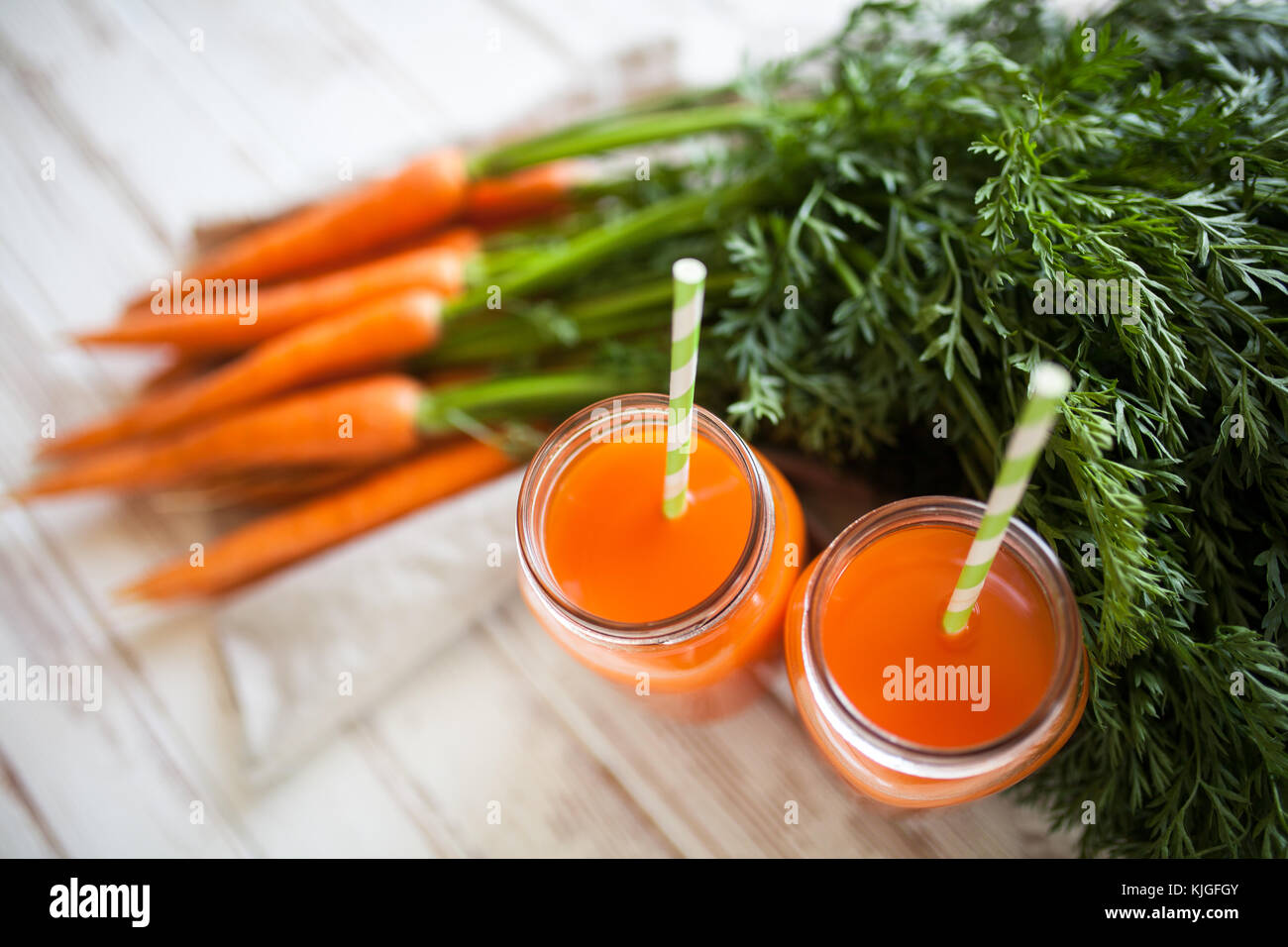 Fresh organic carrot juice Stock Photo Alamy