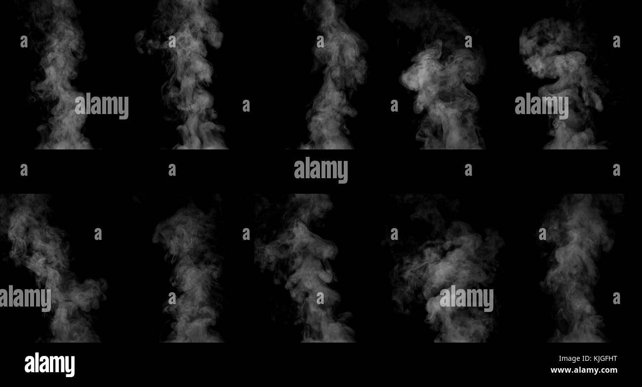 Steam on black background Stock Photo Alamy