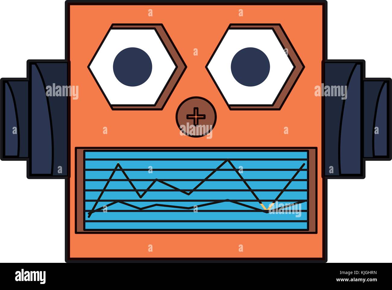 cartoon robot head icon Stock Vector Image & Art - Alamy