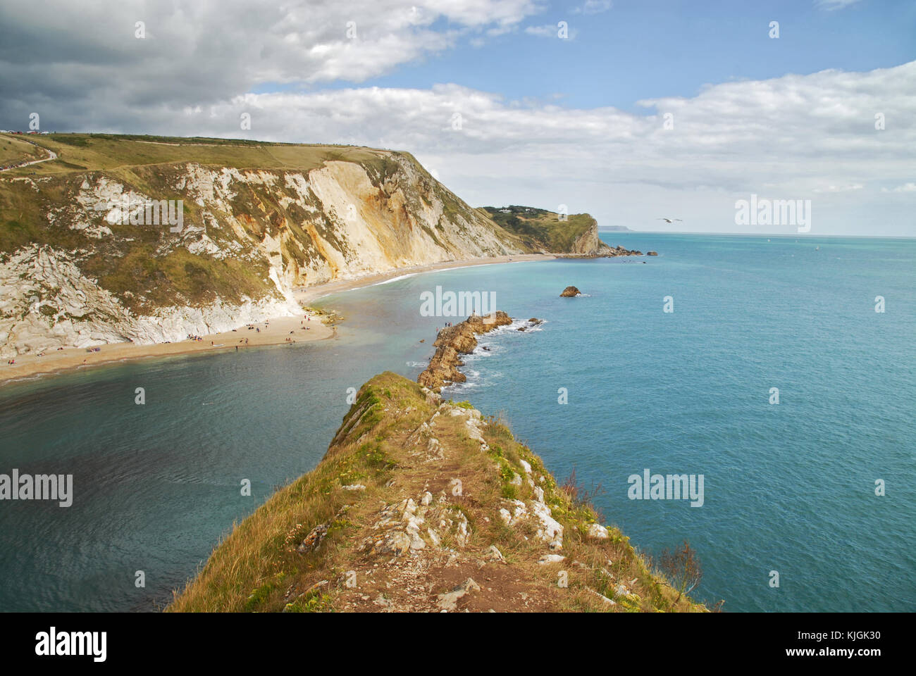 Cliffs of St Oswalds Bay West Lulworth, Dorset, United Kingdom Stock Photo