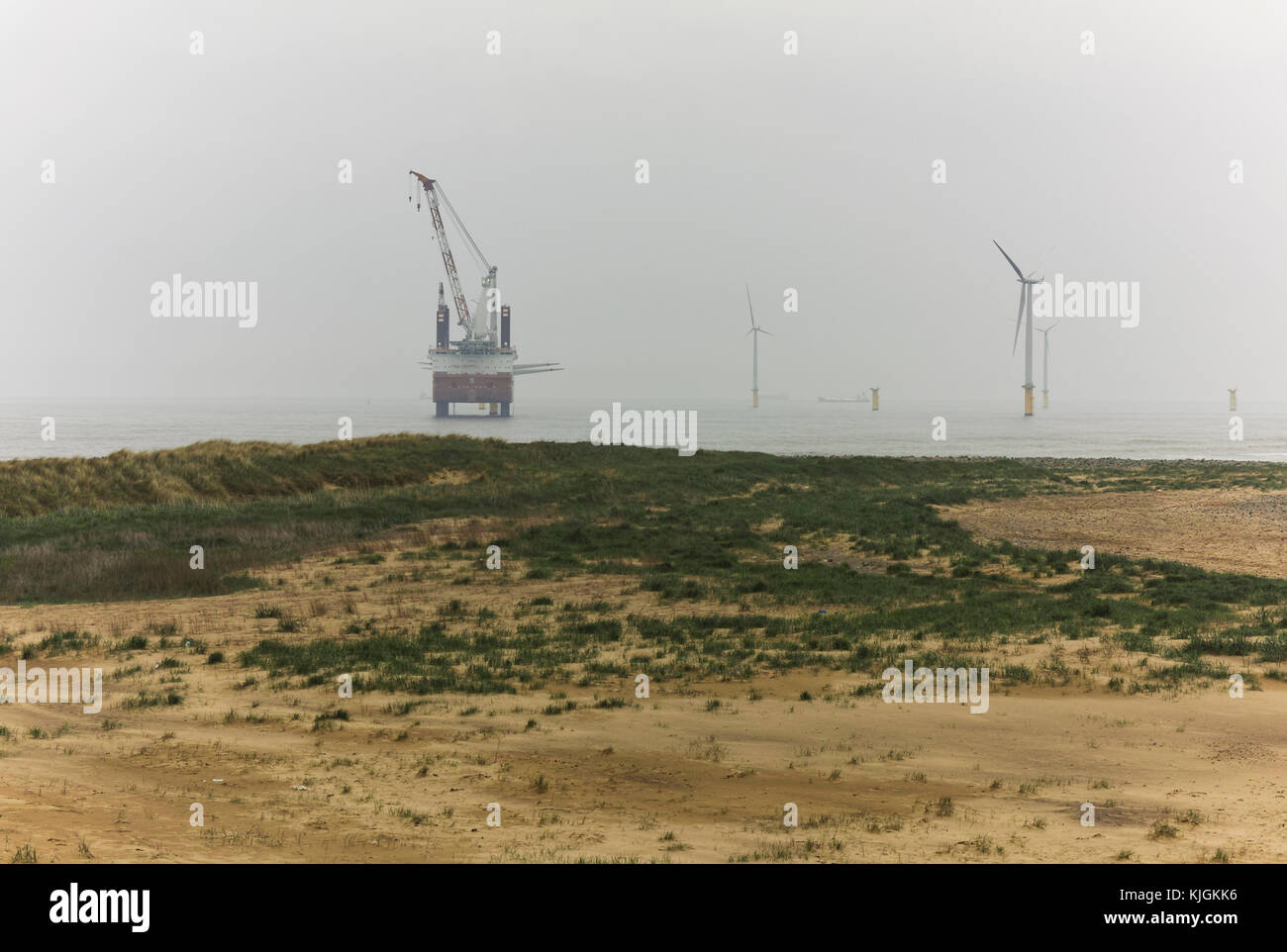 Wind farm construction vessel hi-res stock photography and images - Alamy