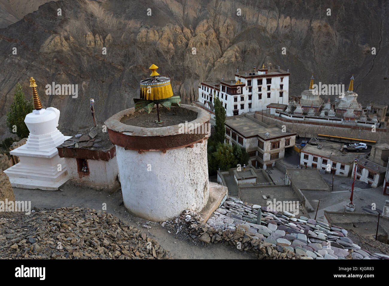 Lamayuru monastery from above, Ladakh, Jammu