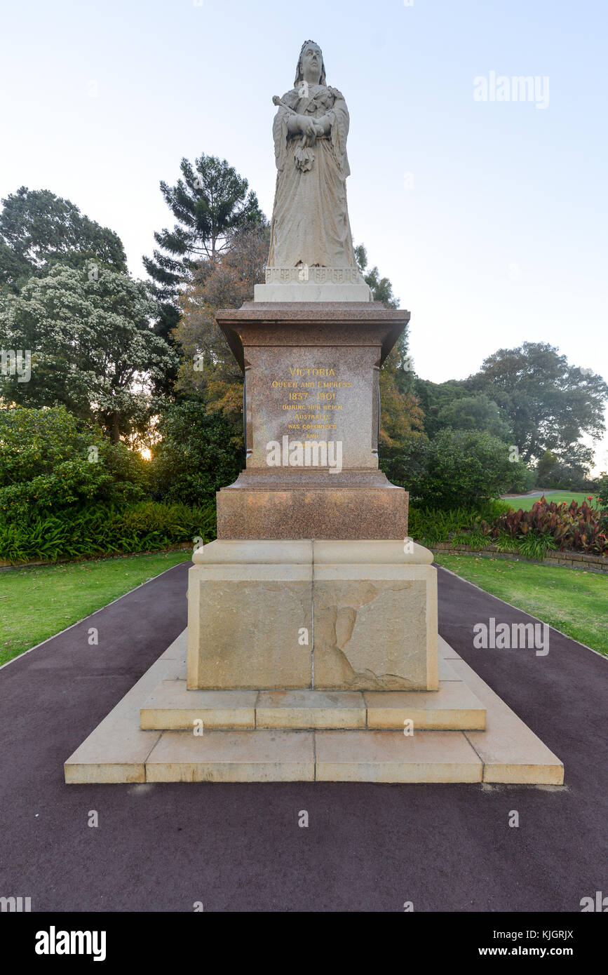 The Queen Victoria Statue in Kings Park was gifted to the city of Perth by Hackett and Allen
