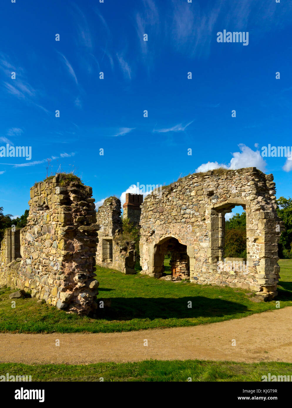 The ruins of Grace Dieu Priory an Augustinian priory near Thringstone