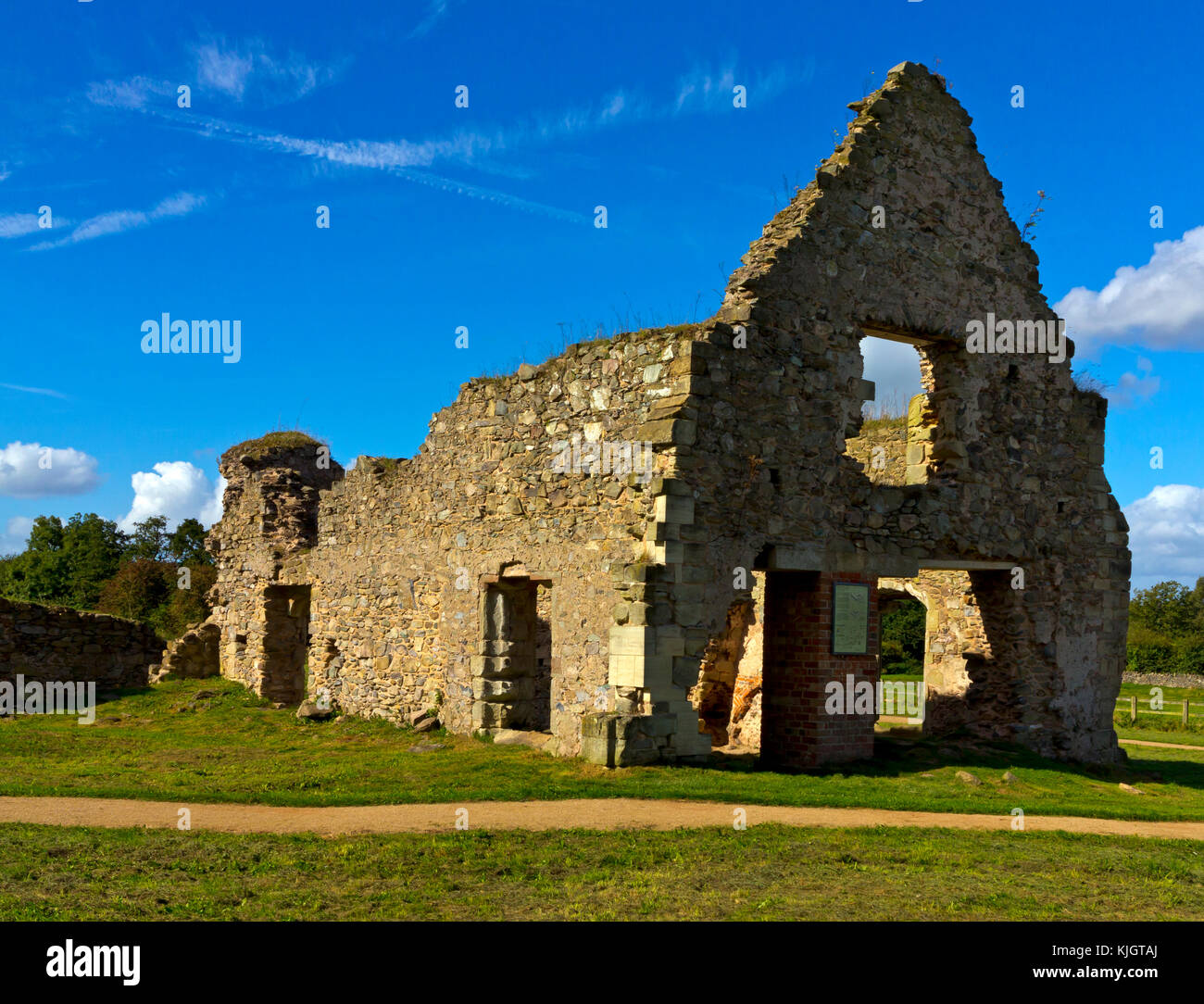 The ruins of Grace Dieu Priory an Augustinian priory near Thringstone