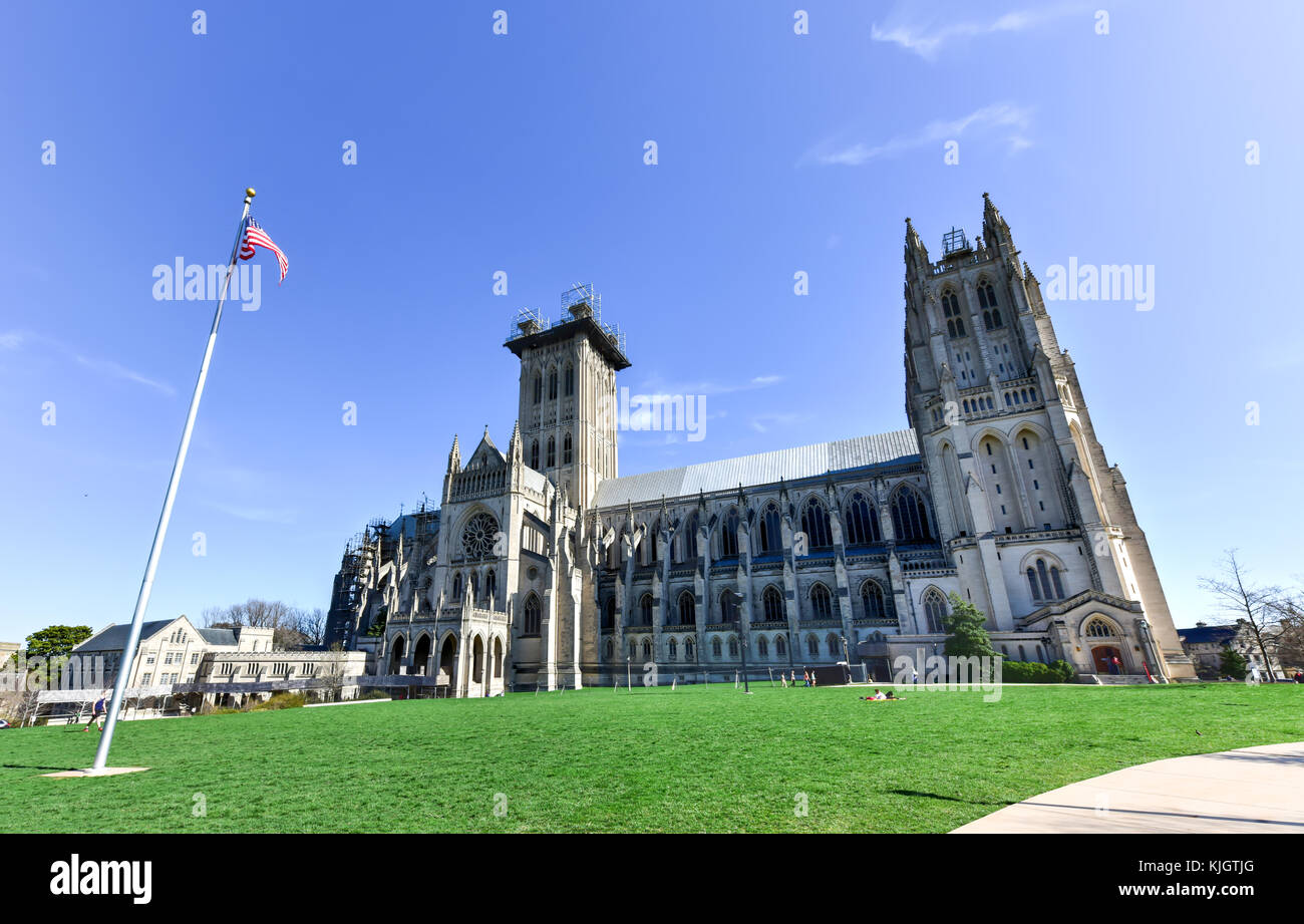 The Cathedral Church of Saint Peter and Saint Paul in the City and Diocese of Washington. Washington National Cathedral, is a cathedral of the Episcop Stock Photo