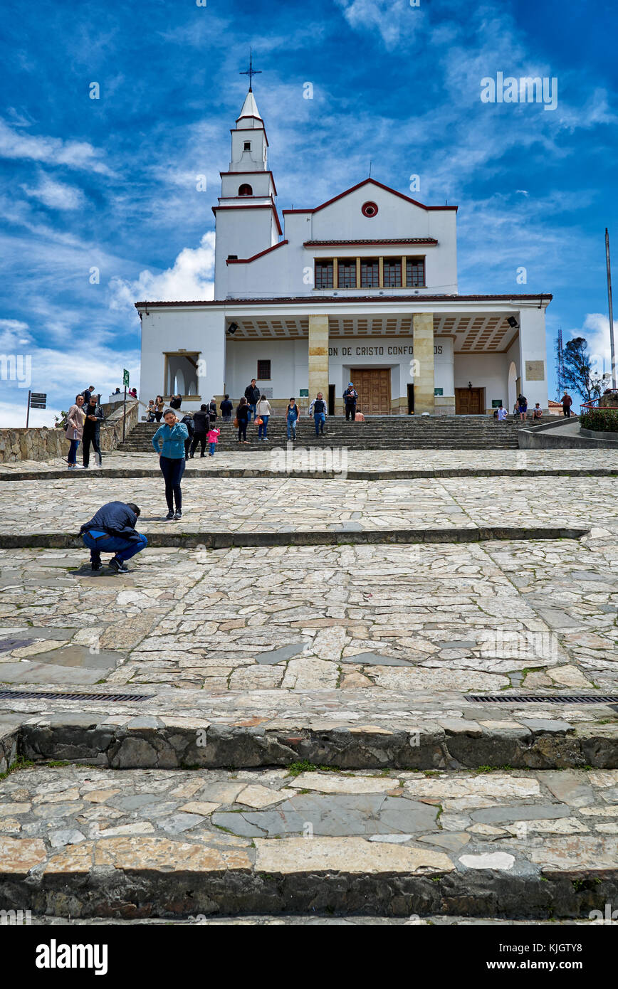 Sanctuary of Monserrate on Cerro de Monserrate, Bogota, Colombia, South America Stock Photo