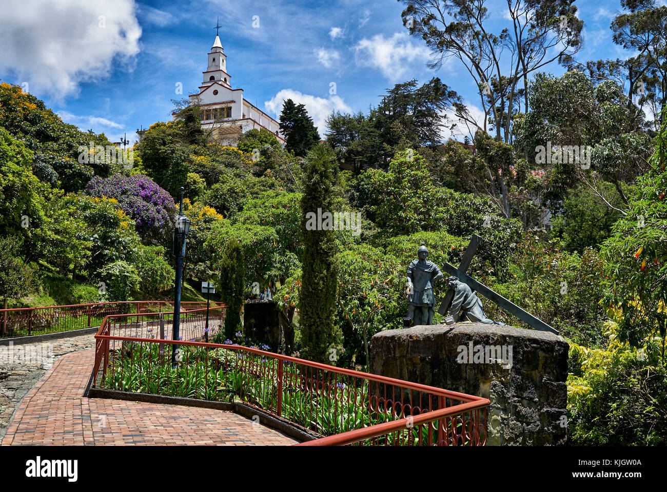 Sanctuary of Monserrate on Cerro de Monserrate, Bogota, Colombia, South America Stock Photo