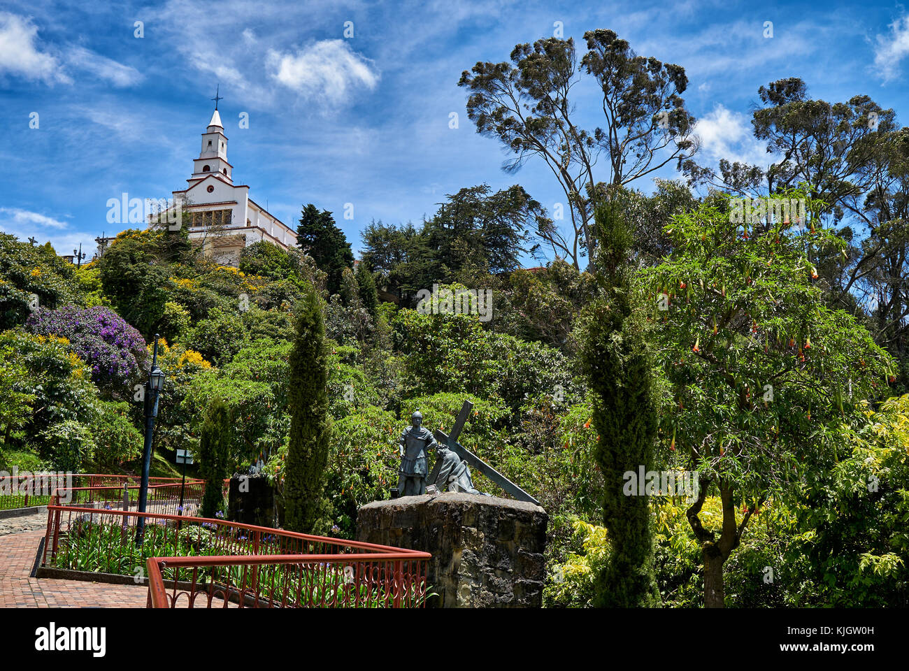 Sanctuary of Monserrate on Cerro de Monserrate, Bogota, Colombia, South America Stock Photo