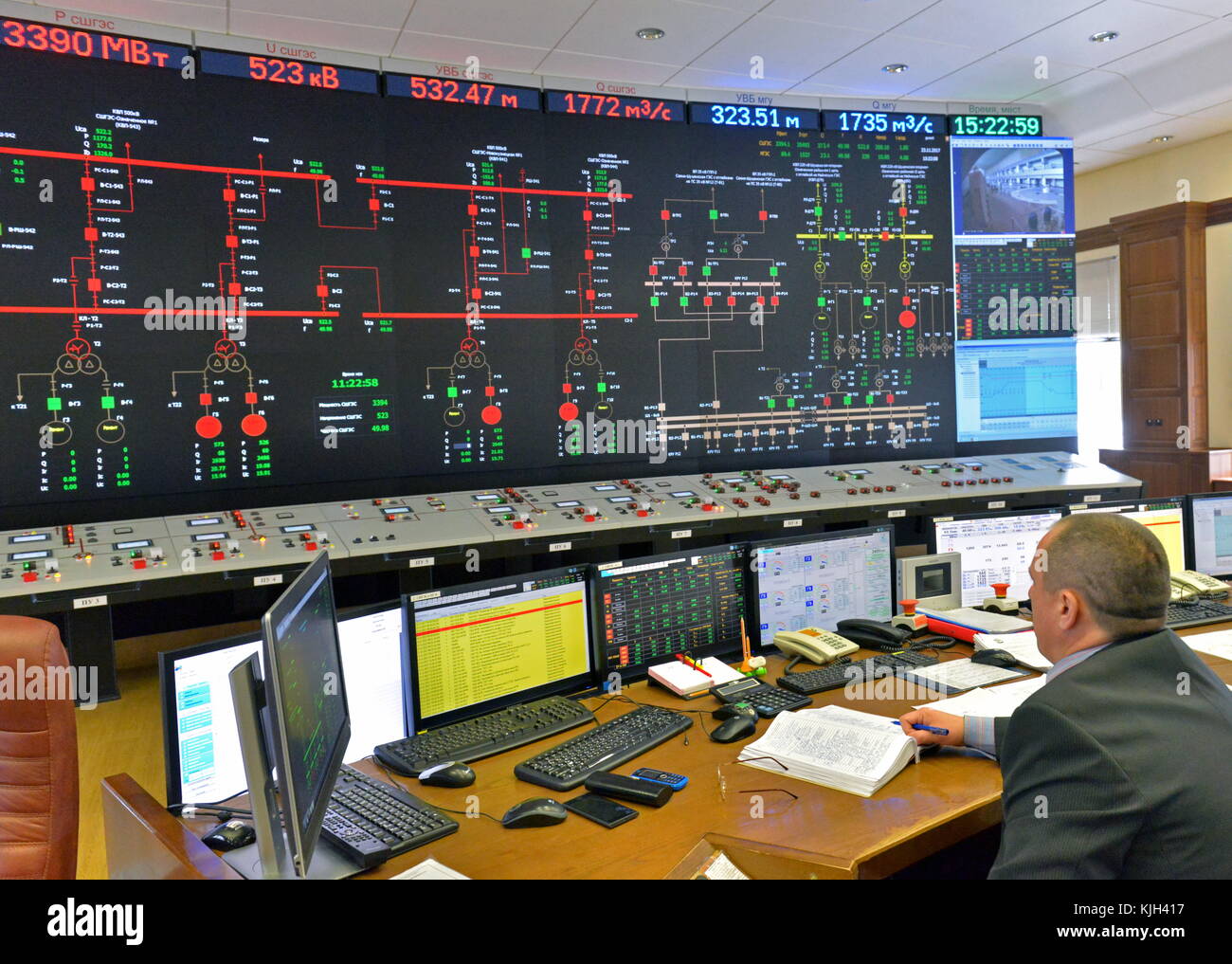 Electric Grid Control Room High Resolution Stock Photography and Images