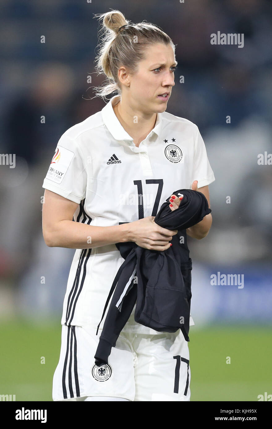 Bielefeld, Germany. 24th Nov, 2017. Germany's Verena Faisst reacts during the women's international friendly soccer match between Germany and France in the Schueco Arena stadium in Bielefeld, Germany, 24 November 2017. Credit: Friso Gentsch/dpa/Alamy Live News Stock Photo