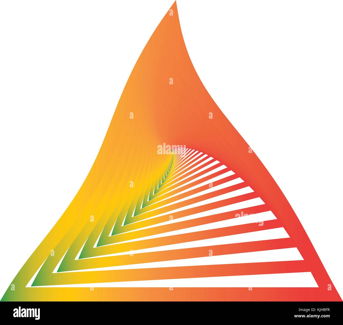 Abstract gradient curved triangle logo/icon Stock Vector Image & Art