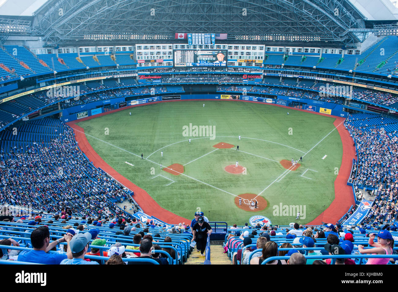 Rogers Centre (originally known as SkyDome) is a multi-purpose stadium in  downtown Toronto, Ontario, Canada situated next to the CN Tower near the  sho Stock Photo - Alamy