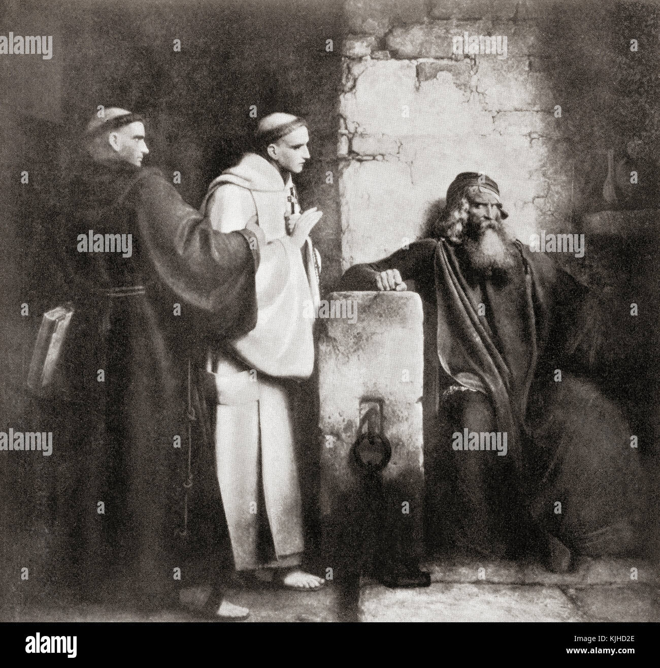 Ezzelino da romano in prison at soncino 1259 hires stock photography