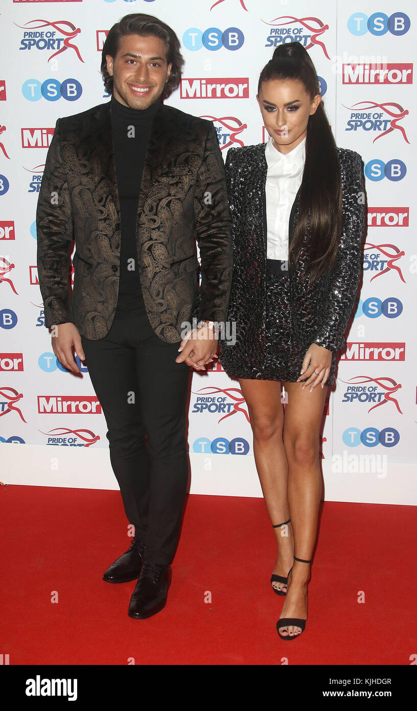 Nov 22, 2017 - Kem Cetinay and Amber Davies attending Pride of Sport