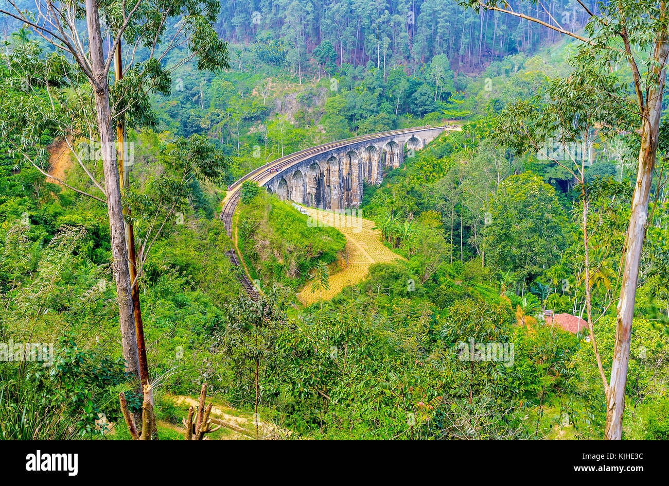 The Massive Construction Of The Iconic Nine Arch Bridge, Located Among ...