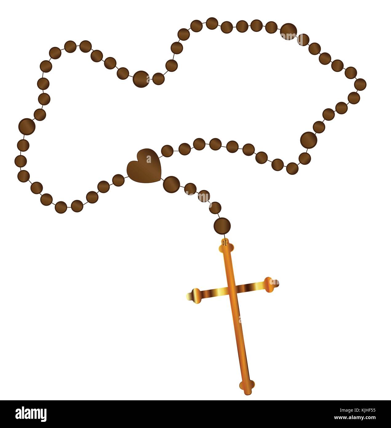 Catholic rosary beads with a golden cross all over a white background Stock  Vector Image & Art - Alamy