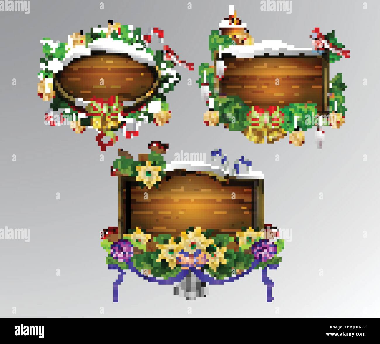 Vector wooden christmas board Stock Vector Image & Art - Alamy