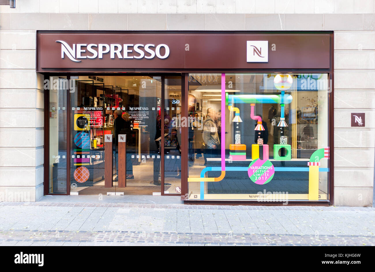 Nespresso coffee shop, Luxembourg City Stock Photo - Alamy