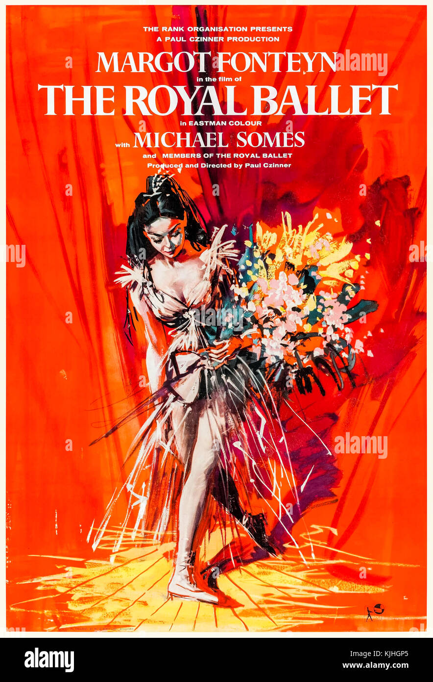 The Royal Ballet (1960) directed by Paul Czinner and starring Margot Fonteyn, Michael Somes and Brian Ashbridge. A showcase of 3 Royal Ballet productions filmed in 1960 at the Royal Opera House, London. Stock Photo