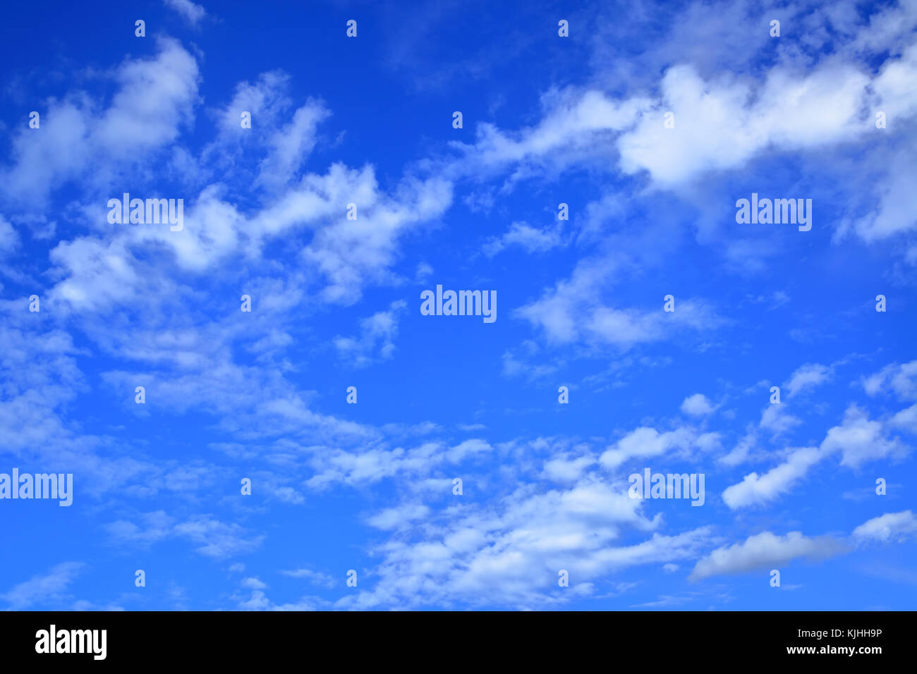 Blue sky with clouds - natural background Stock Photo - Alamy