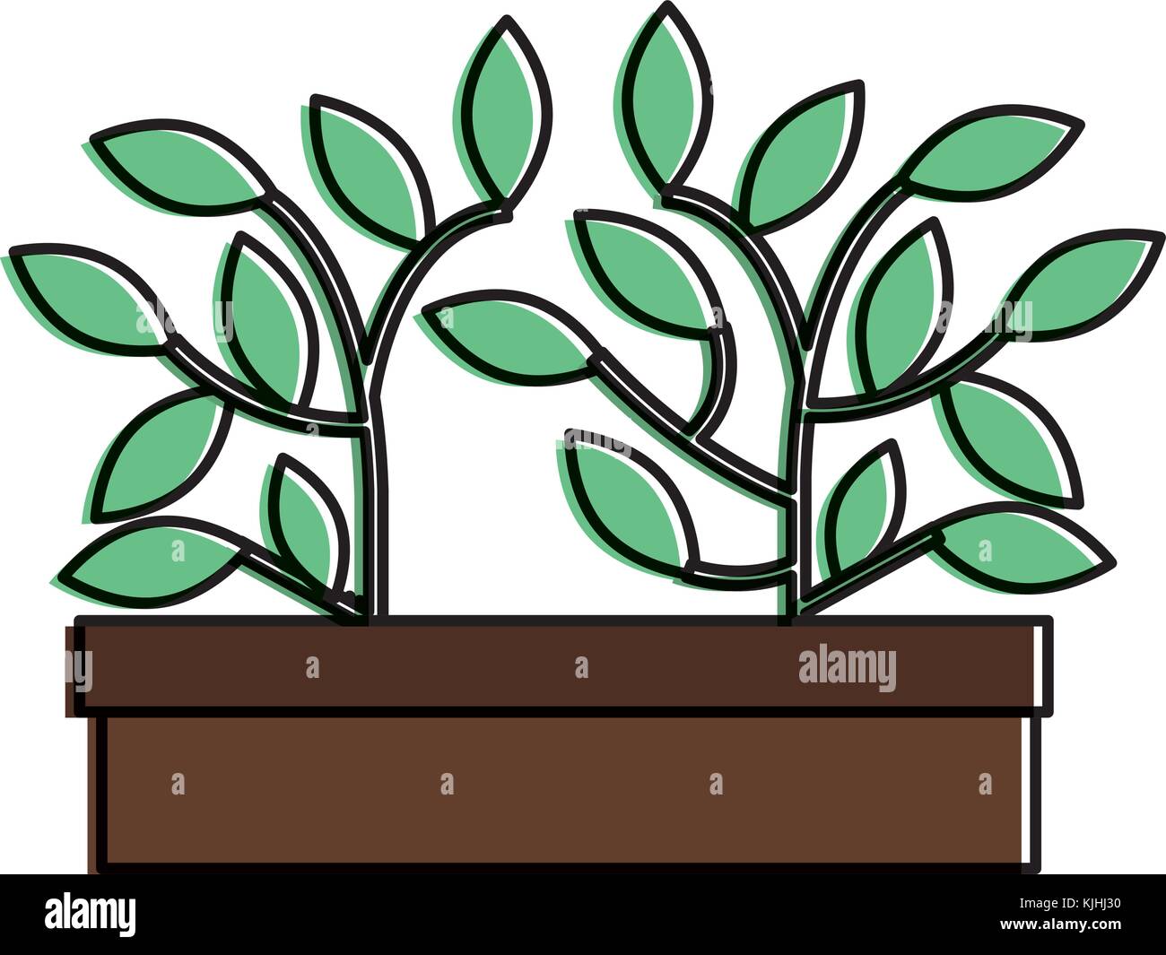 plant in pot icon vector illustration design Stock Vector Image & Art ...