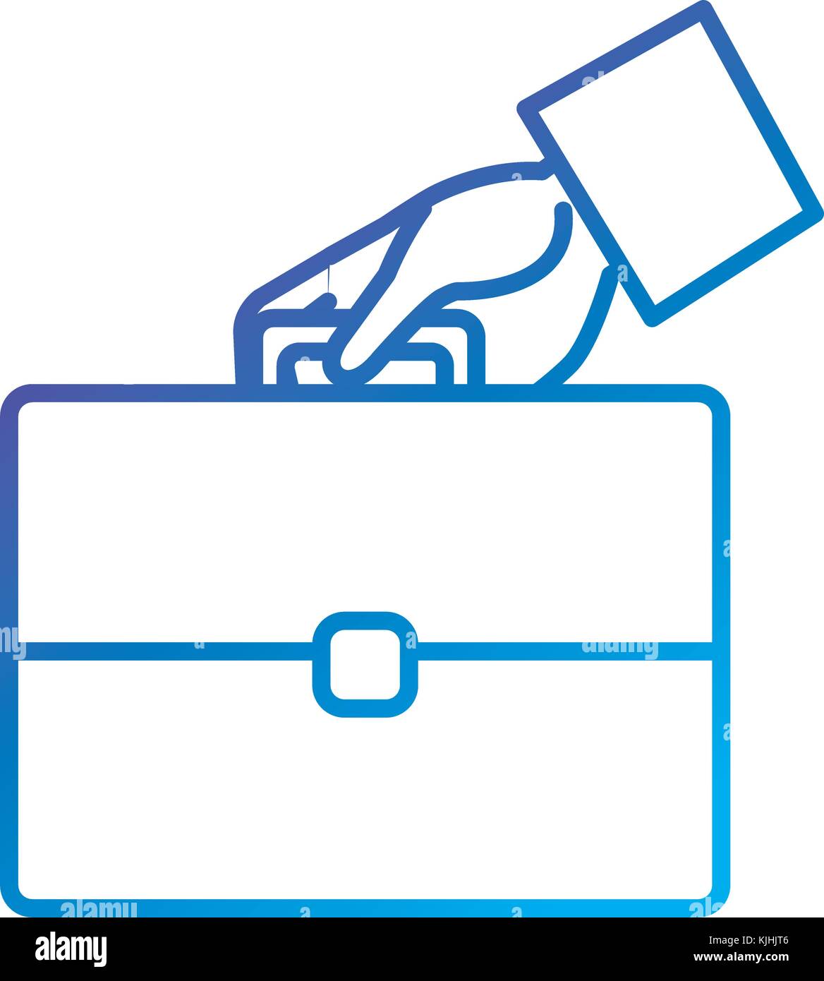 businessman hand with portfolio briefcase vector illustration design ...