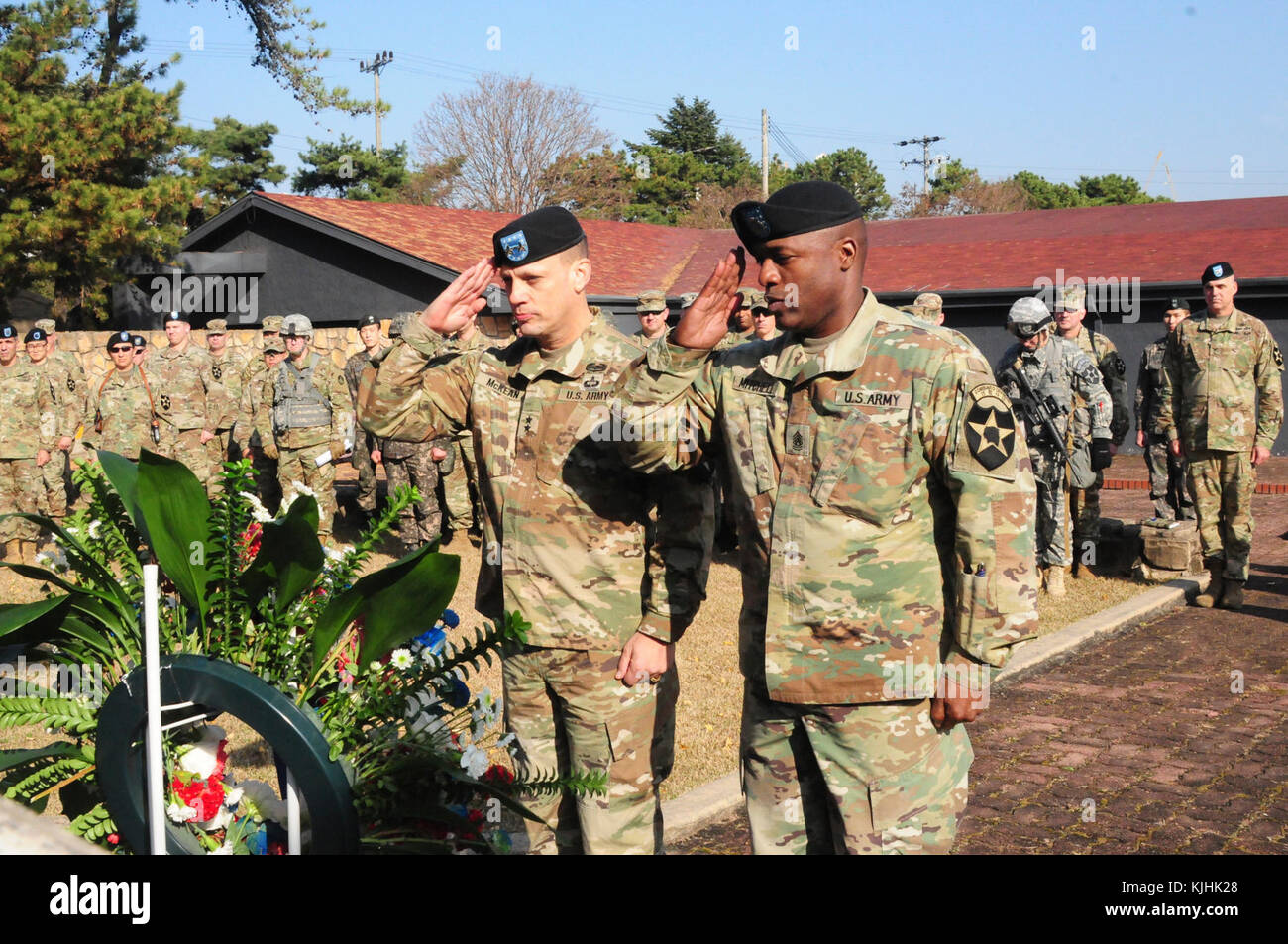 During a ceremony to recognize Veterans Day, Maj. Gen. D. Scott McKean ...