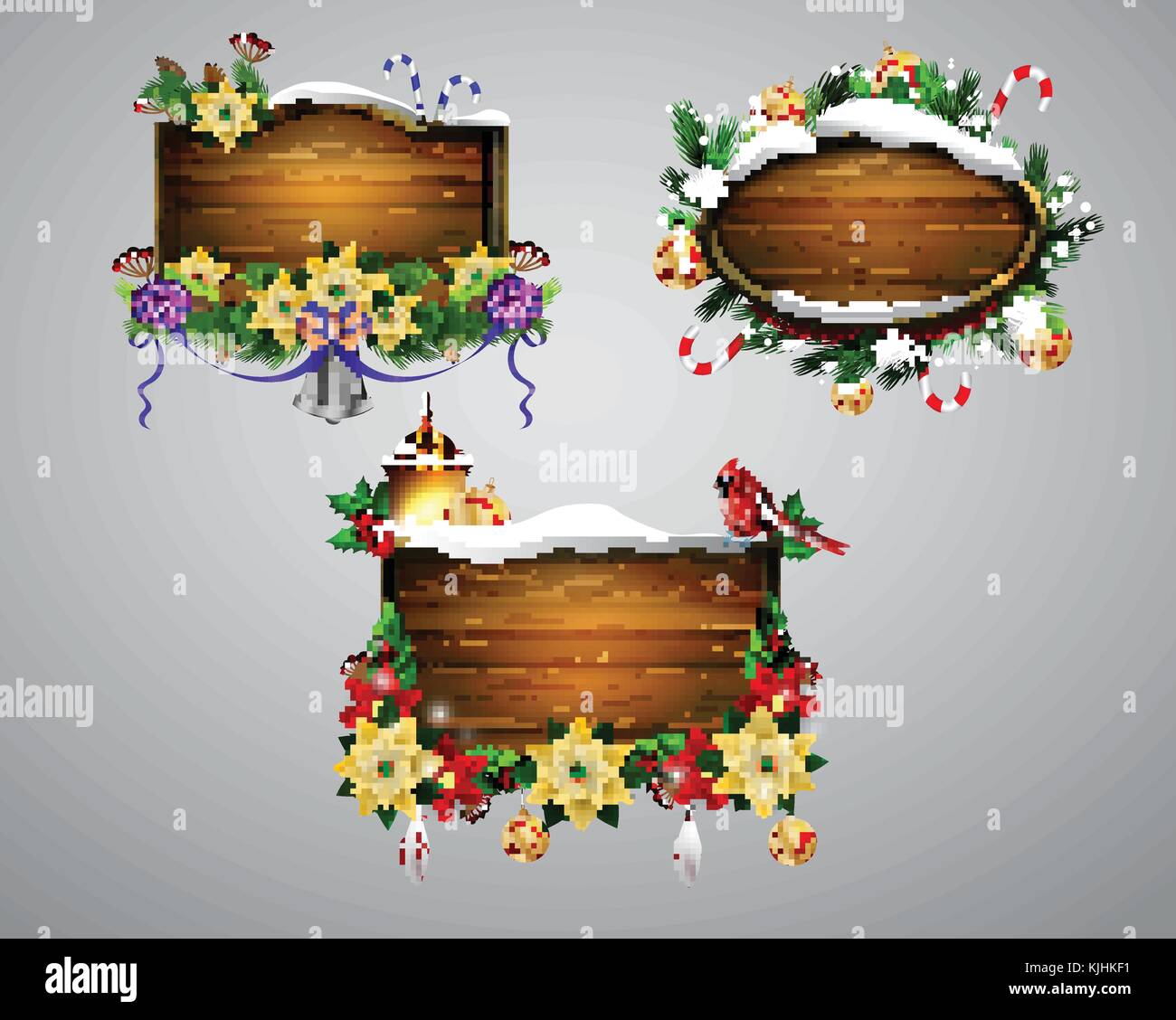 Vector wooden christmas board Stock Vector Image & Art Alamy