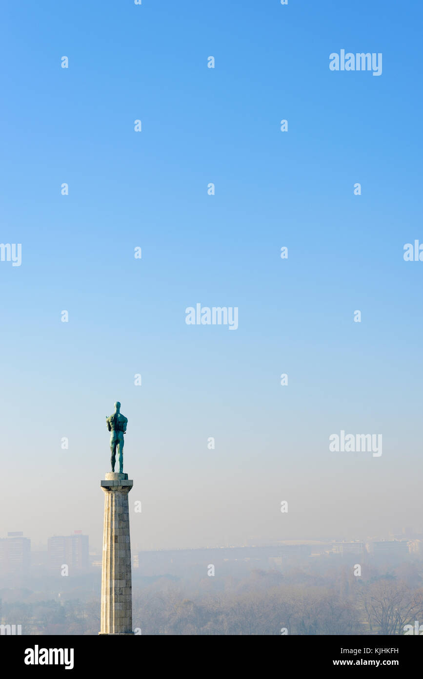 The Victor Monument, Kalemegdan, Belgrade, Serbia. Stock Photo