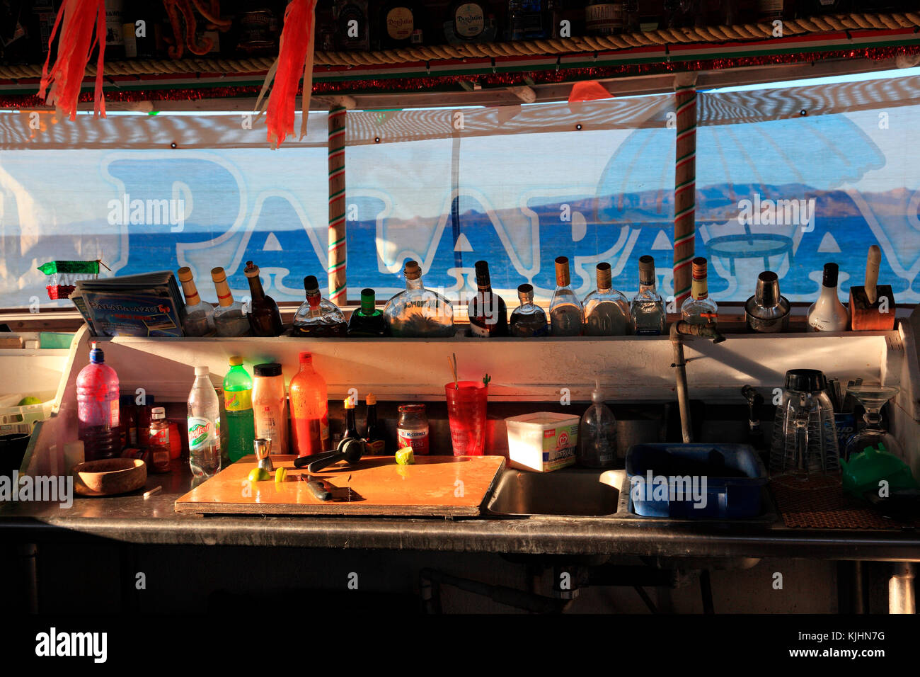 palapa beach bar Stock Photo