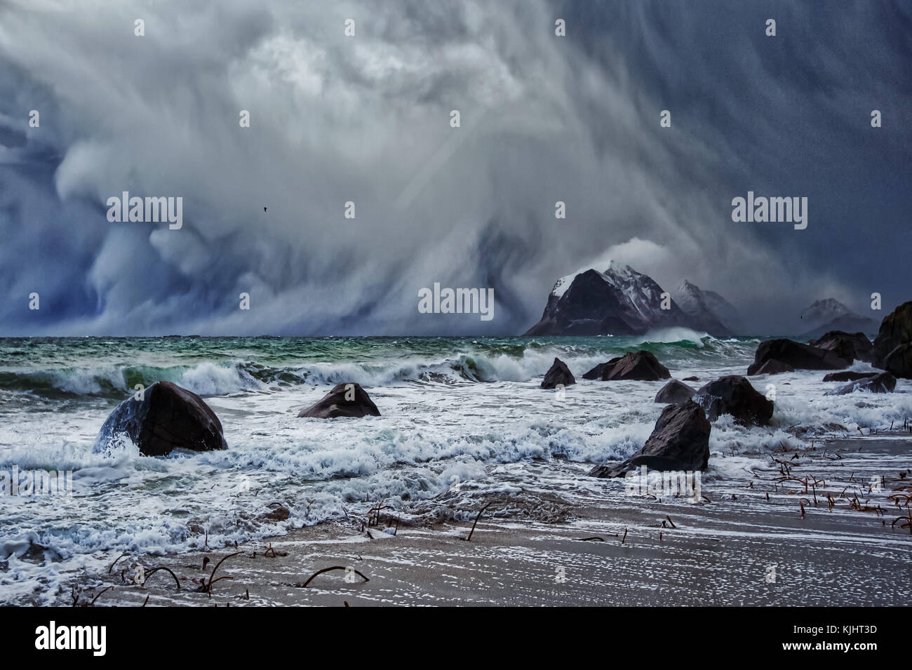 Hail storm is approaching Stock Photo